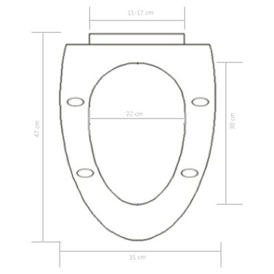 vidaXL toiletsæde med soft-close og quick release-design sort