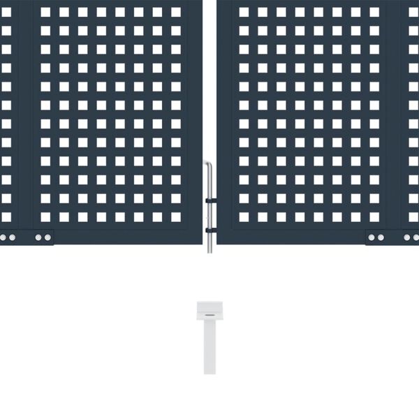 vidaXL hegnsl&aring;ge antracit 404x125 cm st&aring;l