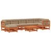 vidaXL Have lounge s&aelig;t 8 stk. Voksbrun Massivt fyrretr&aelig;