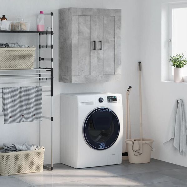 vidaXL v&aelig;gskab 69,5x34x90 cm konstrueret tr&aelig; betongr&aring;