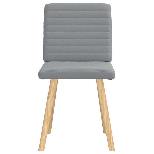 vidaXL spisebordsstole 2 stk. stof lysegrå