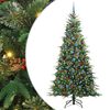 vidaXL Kunstigt Hinged Juletr&aelig; med 300 LED'er Gr&oslash;n 240 cm PE og PVC