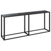 vidaXL konsolbord 180x35x75,5 cm h&aelig;rdet glas sort