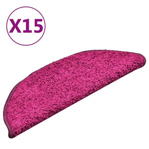 vidaXL trappem&aring;tter 15 stk. 56x17x3 cm lyser&oslash;de halvrunde