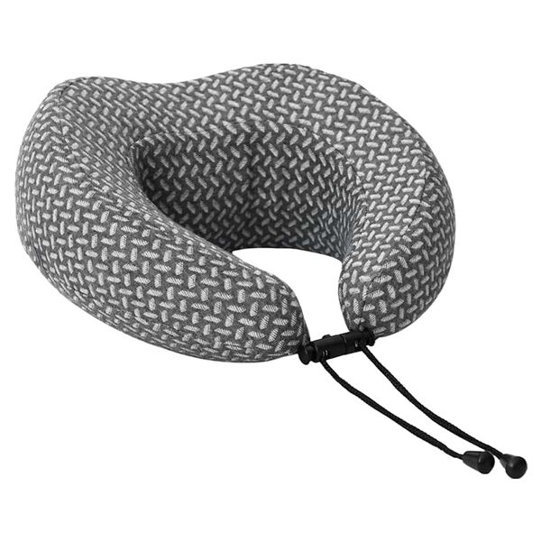 vidaXL Rejse nakkepude Enfarvet Gr&aring; 30 x 28 x 14 cm Polyester