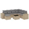 vidaXL sofas&aelig;t til haven 8 dele med hynder polyrattan beige