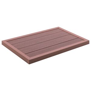 vidaXL gulvelement til soldrevet bruser 101 x 63 x 5,5 cm WPC brun