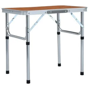 vidaXL foldbart campingbord 60x45 cm aluminium