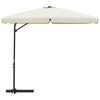 vidaXL parasol med st&aring;lstang 300 cm sandhvid