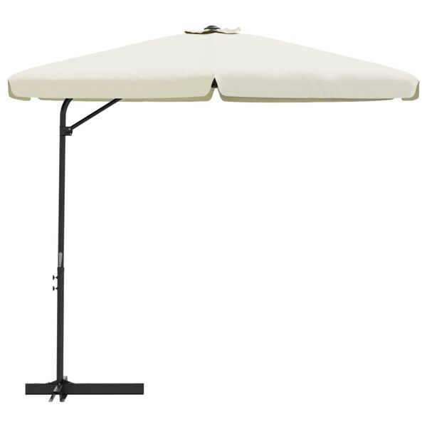 vidaXL parasol med st&aring;lstang 300 cm sandhvid