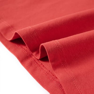 Langærmet T-shirt til børn str. 92 rød