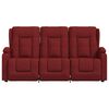 vidaXL 3-personers massagestol med kopholdere stof vinrød