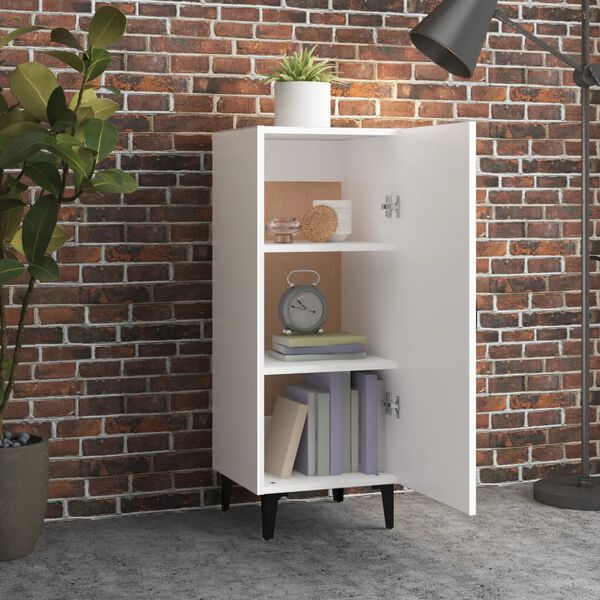 vidaXL skænk 34,5x34x90 cm konstrueret træ hvid