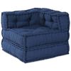 vidaXL Modulsofa 3 pcs Indigo Stof