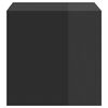 vidaXL v&aelig;gskab 2 stk. 37x37x37 cm konstrueret tr&aelig; sort h&oslash;jglans