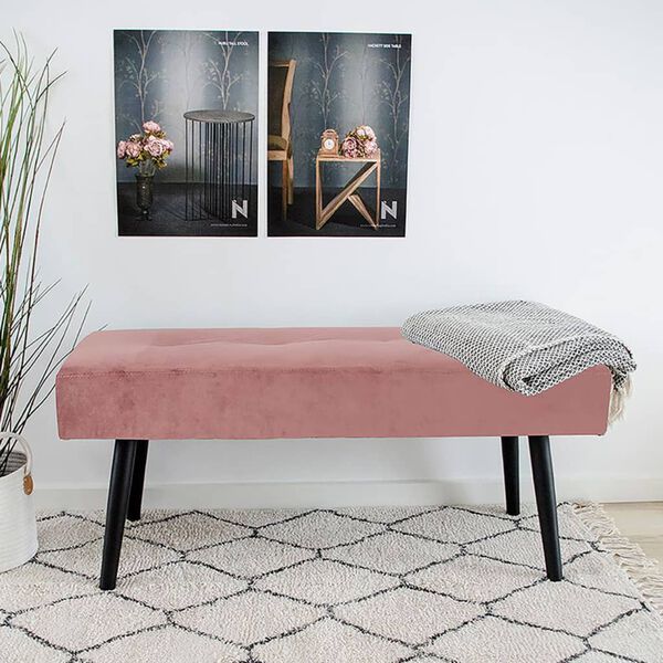 House Nordic b&aelig;nk Lyla 35x100x44 cm rosa