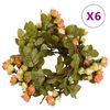 vidaXL blomsterguirlander 6 stk. 215 cm vinr&oslash;d