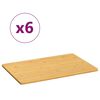 vidaXL morgenmadstallerkener 6 stk. 35x23x0,8 cm bambus