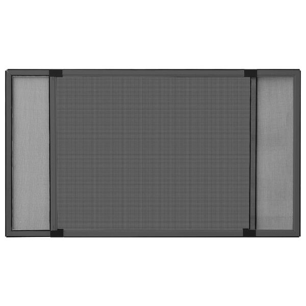 vidaXL udvideligt insektnet til vinduer (75-143)x50 cm antracitgr&aring;