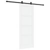 vidaXL Skyded&oslash;r 78 x 202 cm Konstrueret tr&aelig; Hvid og sort
