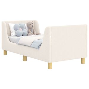 vidaXL Sengestel til tumling med hovedg&aelig;rde Cremefarvet 70 x 140 cm