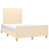 vidaXL sengeramme uden madras 120x190 cm stof cremefarvet