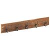 vidaXL knager&aelig;kke med 5 knager 100x2,5x15 cm massivt genbrugstr&aelig;