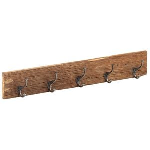 vidaXL knager&aelig;kke med 5 knager 100x2,5x15 cm massivt genbrugstr&aelig;