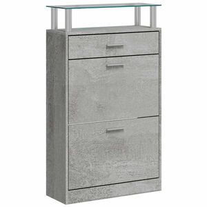 vidaXL skoskab 63x24x104 cm konstrueret tr&aelig; betongr&aring;