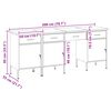 vidaXL Arbejdsskab 4 pcs Sort 200 x 55 x 85 cm Ingeni&oslash;rtr&aelig; og St&aring;l