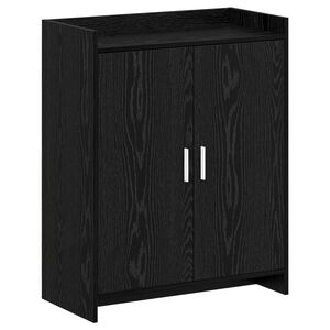 vidaXL Sko skab med d&oslash;r Sort eg 73,5 x 36 x 92 cm Konstrueret tr&aelig;
