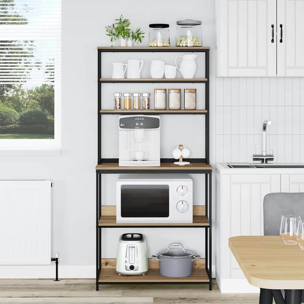 vidaXL K&oslash;kkenhylde Artisan Egetr&aelig; 80 x 40 x 168 cm Konstrueret tr&aelig;