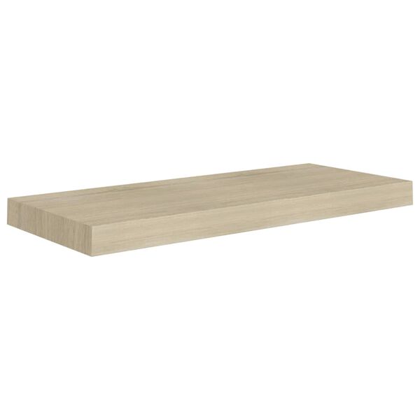 vidaXL væghylder 2 stk. 60x23,5x3,8 cm MDF egetræsfarve