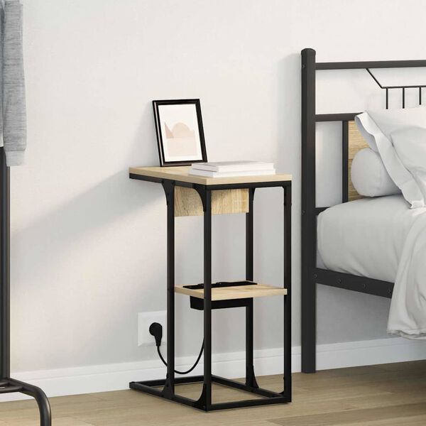 vidaXL Natskab Sonoma eg 41,5 x 26 x 60,5 cm Konstrueret tr&aelig;