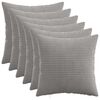 vidaXL Pudebetr&aelig;k 6 stk. HEERLEN Lysegr&aring; 35 x 35 cm cordfl&oslash;jl