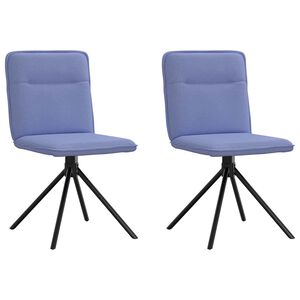 vidaXL spisebordsstole 2 stk. Jeans bl&aring;t stof