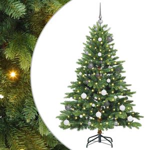 vidaXL Kunstigt juletr&aelig; med 150 LED'er Gr&oslash;n 150 cm PE og PVC