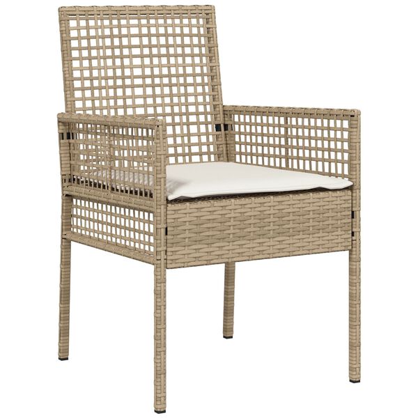 vidaXL Have Stol 2 pcs Beige 53 x 60 x 85 cm polyrattan