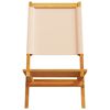 vidaXL foldbare havestole 8 stk. stof og massivt tr&aelig; beige