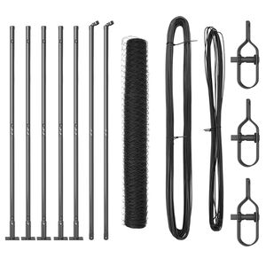 vidaXL Hegnsp&aelig;l Gr&aring; 10 x 0,8 m (50 mm mesh) St&aring;l og PVC