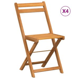 vidaXL foldbare bistrostole 4 stk. massivt akacietræ