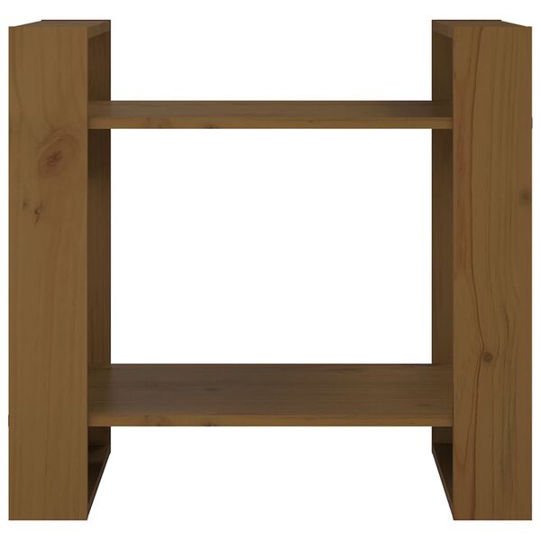 vidaXL bogreol/rumdeler 60x35x57 cm massivt fyrretræ gyldenbrun