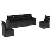 vidaXL sofas&aelig;t til haven 6 dele med hynder polyrattan sort