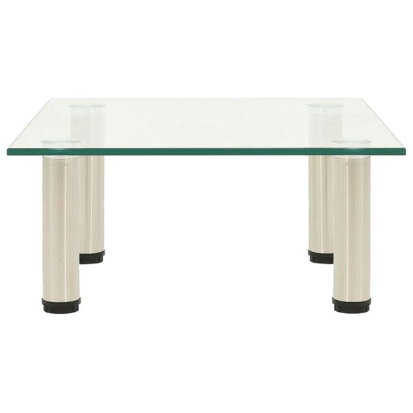 vidaXL tv-bord 40x35x17 cm hærdet glas transparent