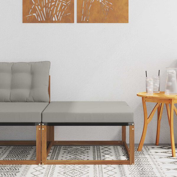 vidaXL Udend&oslash;rs puf Massivt Akacietr&aelig; Naturfarvet