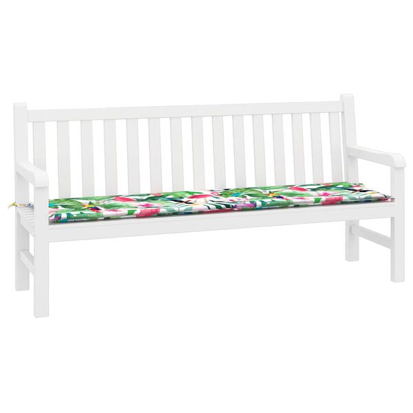 vidaXL B&aelig;nk Pude Blomstret Flerfarvet 150 x 50 x 3 cm Oxford stof