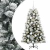vidaXL Kunstigt h&aelig;ngslet juletr&aelig; med julekugler 150 cm 150 LED'er