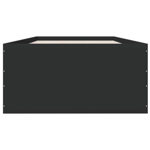 vidaXL sengeramme 100x200 cm konstrueret træ sort