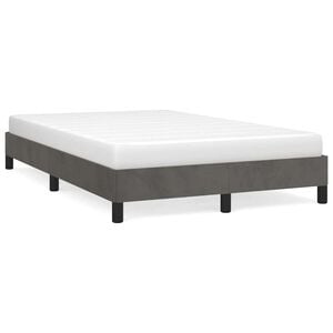 vidaXL Sengeramme uden madras M&oslash;rkegr&aring; 120x200 cm Fl&oslash;jl