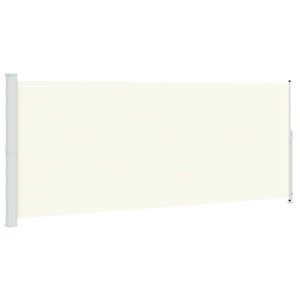 vidaXL sammenrullelig sidemarkise til terrassen 200x514 cm cremefarvet